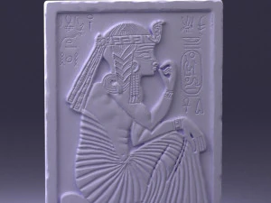 000380 Ancient Egyptian Bas-Relief Wall Panel 3D Model