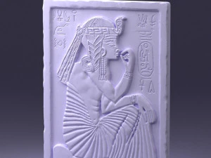 000380 Ancient Egyptian Bas-Relief Wall Panel 3D Model