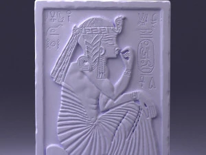 000380 Ancient Egyptian Bas-Relief Wall Panel 3D Model