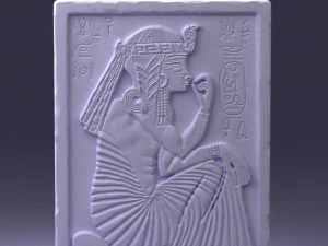 000380 Ancient Egyptian Bas-Relief Wall Panel 3D Model
