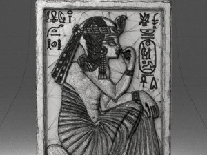 000380 Ancient Egyptian Bas-Relief Wall Panel 3D Model