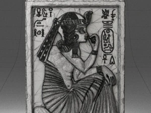 000380 Ancient Egyptian Bas-Relief Wall Panel 3D Model