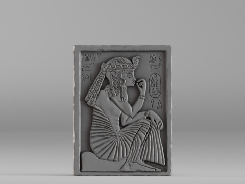 000380 Ancient Egyptian Bas-Relief Wall Panel 3dp 3D Druckmodell