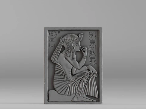 000380 Pannello murale bassorilievo antico egiziano 3dp Modello di stampa 3D