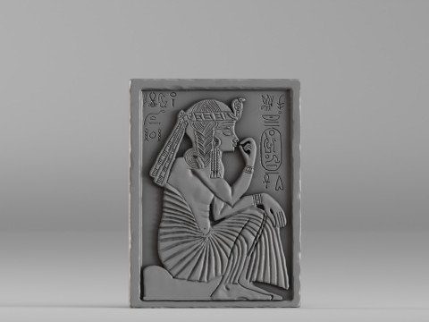 000380 Ancient Egyptian Bas-Relief Wall Panel 3dp 3D Druckmodell