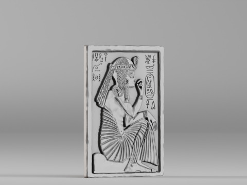 000380 Ancient Egyptian Bas-Relief Wall Panel 3dp 3D Druckmodell