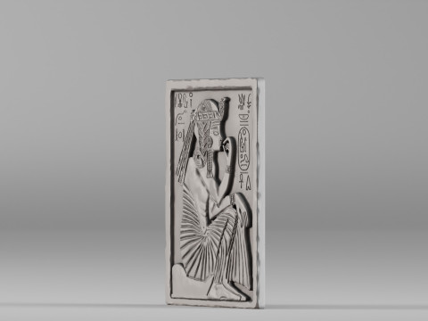 000380 Ancient Egyptian Bas-Relief Wall Panel 3dp 3D Druckmodell