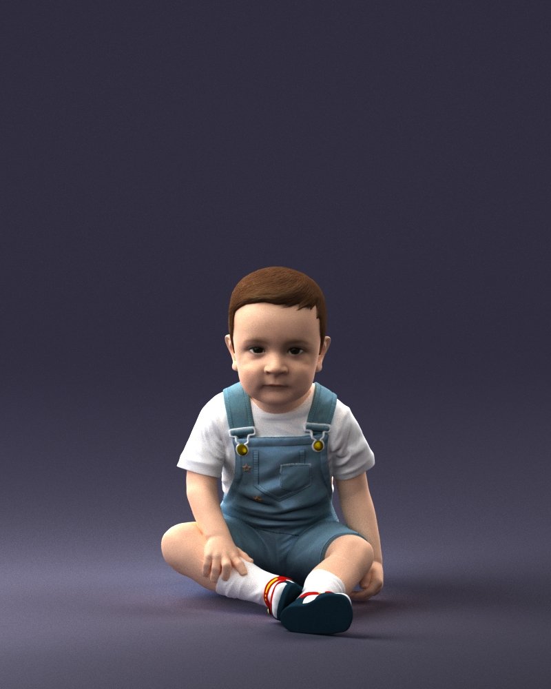 Baby 3d model. Baby boy 3d scan.