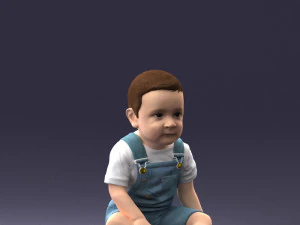 000139 Sitting Baby Boy 0618 3D Model