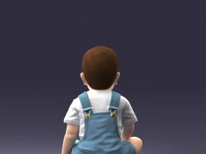000139 Sitting Baby Boy 0618 3D Model