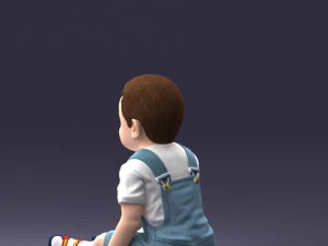 000139 Sitting Baby Boy 0618 3D Model