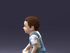 000139 Sitting Baby Boy 0618 3D Model