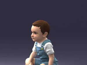 000139 Sitting Baby Boy 0618 3D Model