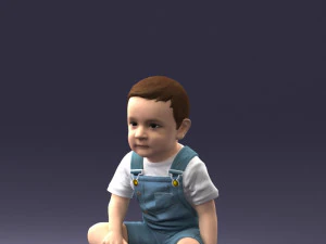 000139 Sitting Baby Boy 0618 3D Model
