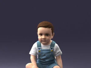 000139 Sitting Baby Boy 0618 3D Model