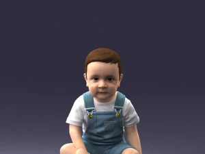 000139 Sitting Baby Boy 0618 3D Model