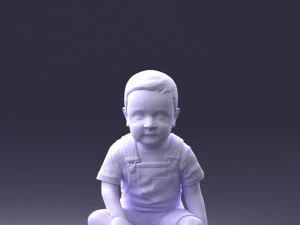 000139 Sitting Baby Boy 0618 3D Model