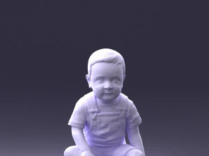 000139 Sitting Baby Boy 0618 3D Model