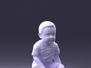 000139 Sitting Baby Boy 0618 3D Model