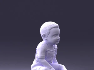 000139 Sitting Baby Boy 0618 3D Model