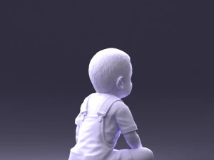 000139 Sitting Baby Boy 0618 3D Model