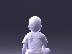 000139 Sitting Baby Boy 0618 3D Model