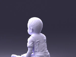000139 Sitting Baby Boy 0618 3D Model