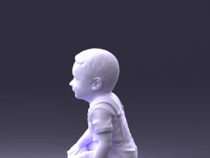 000139 Sitting Baby Boy 0618 3D Model