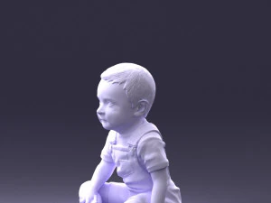 000139 Sitting Baby Boy 0618 3D Model