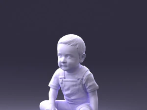 000139 Sitting Baby Boy 0618 3D Model