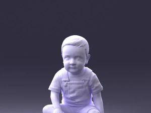 000139 Sitting Baby Boy 0618 3D Model