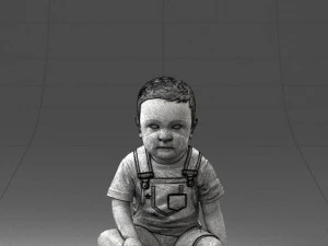 000139 Sitting Baby Boy 0618 3D Model
