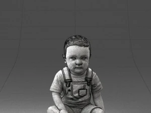 000139 Sitting Baby Boy 0618 3D Model