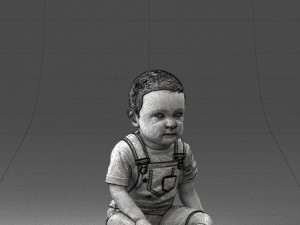 000139 Sitting Baby Boy 0618 3Dモデル