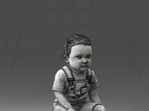 000139 Sitting Baby Boy 0618 3D Model