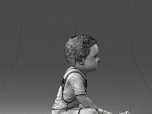 000139 Sitting Baby Boy 0618 3Dモデル