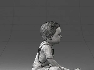 000139 Sitting Baby Boy 0618 3D Model