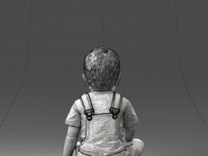 000139 Sitting Baby Boy 0618 3Dモデル