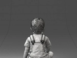 000139 Sitting Baby Boy 0618 3D Model