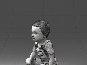 000139 Sitting Baby Boy 0618 3Dモデル