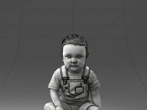 000139 Sitting Baby Boy 0618 3D Model