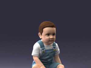 000139 Sitting Baby Boy 0618 3dp 3D प्रिंट मॉडल