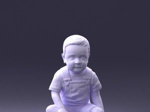 000139 Sitting Baby Boy 0618 3dp 3D प्रिंट मॉडल