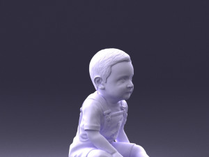 000139 Sitting Baby Boy 0618 3dp 3D प्रिंट मॉडल