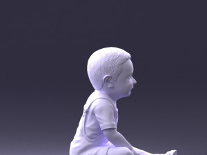 000139 Sitting Baby Boy 0618 3dp 3D प्रिंट मॉडल
