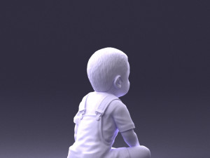 000139 Sitting Baby Boy 0618 3dp 3D प्रिंट मॉडल