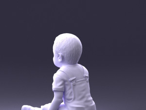 000139 Sitting Baby Boy 0618 3dp 3D प्रिंट मॉडल