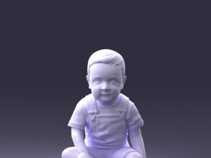 000139 Sitting Baby Boy 0618 3dp 3D प्रिंट मॉडल