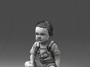 000139 Sitting Baby Boy 0618 3dp 3D प्रिंट मॉडल