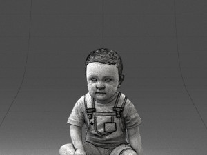 000139 Sitting Baby Boy 0618 3dp 3D प्रिंट मॉडल